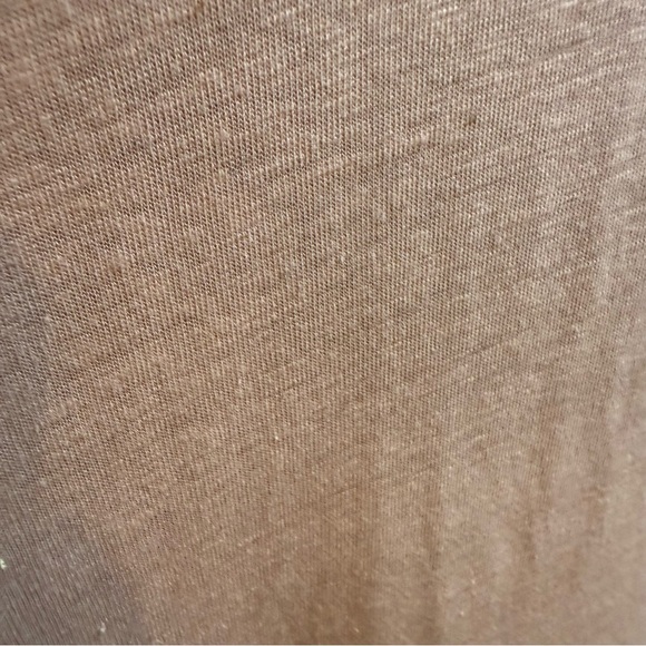 Calvin Klein Jeans Pink Ruffled Short Sleeve Babydoll T- Shirt (Linen / Rayon) - Picture 7 of 8